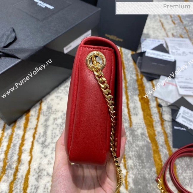 Saint Laurent Smooth Leather Kate 99 Tassels Shoulder Bag 604276 Red 2020（Top Quality） (JD-20052736)