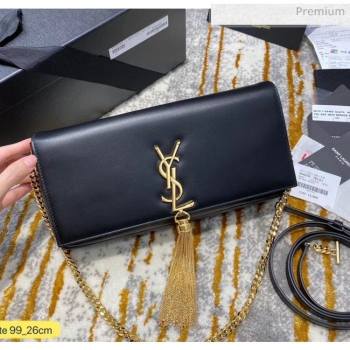 Saint Laurent Kate 99 Tassels Shoulder Bag 604276 Black 2020（Top Quality） (JD-20052735)