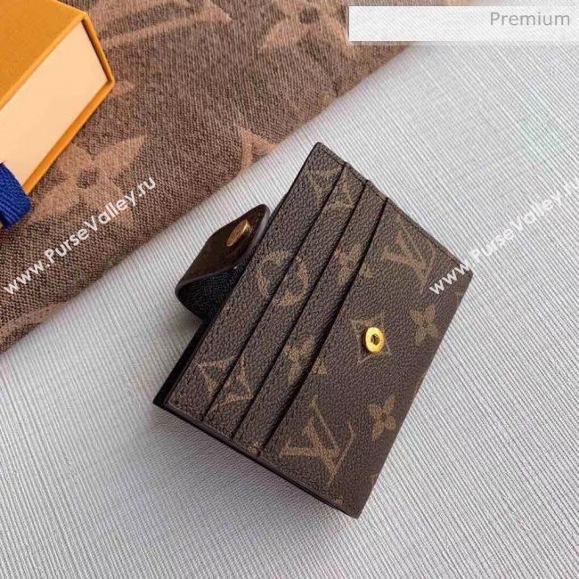 Louis Vuitton Monogram Canvas Victorinem Card Holder M66533 Black 2020 (K-20060303)