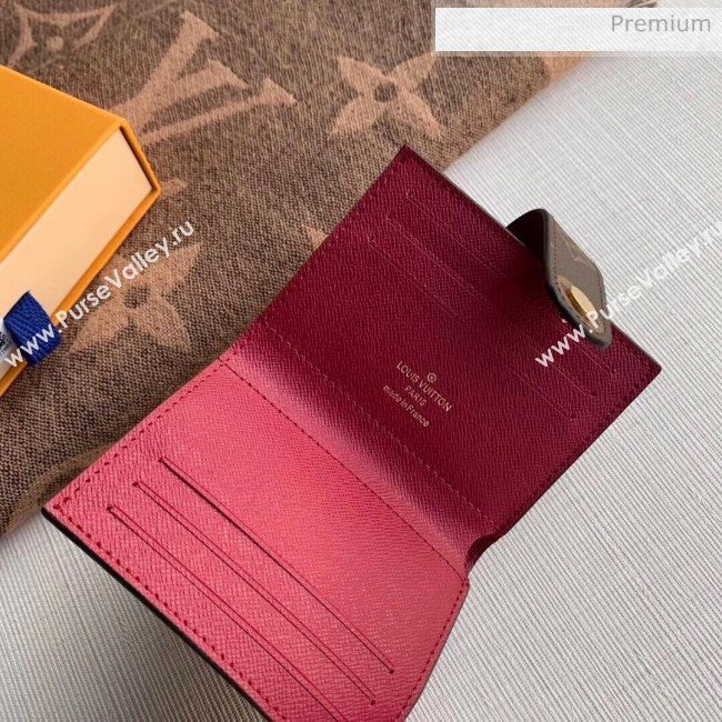 Louis Vuitton Monogram Canvas Victorinem Card Holder M66533 Burgundy 2020 (K-20060306)
