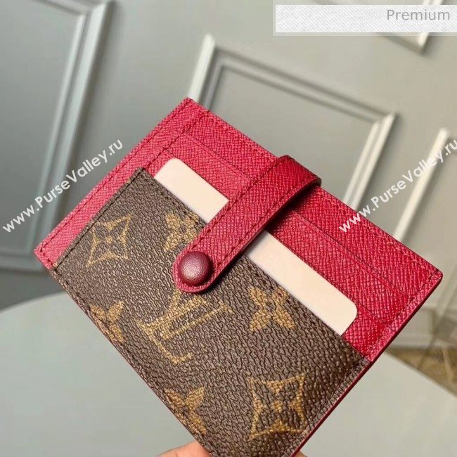 Louis Vuitton Monogram Canvas Monogran Card Holder M61730 Red 2020 (K-20060308)