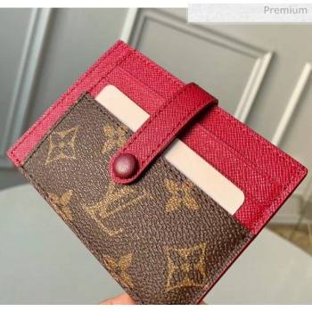 Louis Vuitton Monogram Canvas Monogran Card Holder M61730 Red 2020 (K-20060308)