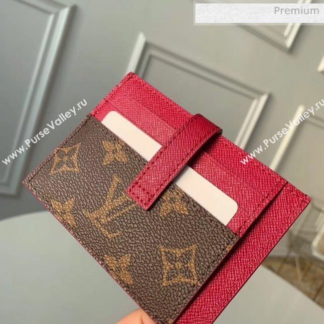 Louis Vuitton Monogram Canvas Monogran Card Holder M61730 Red 2020 (K-20060308)