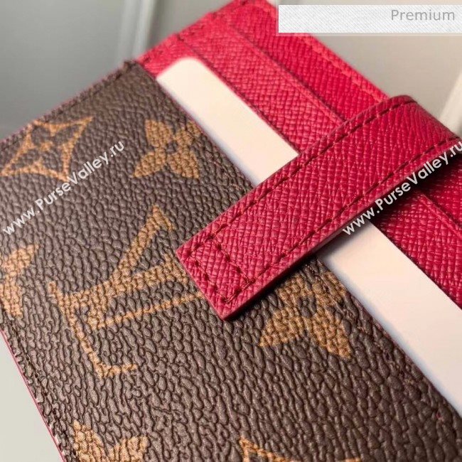 Louis Vuitton Monogram Canvas Monogran Card Holder M61730 Red 2020 (K-20060308)