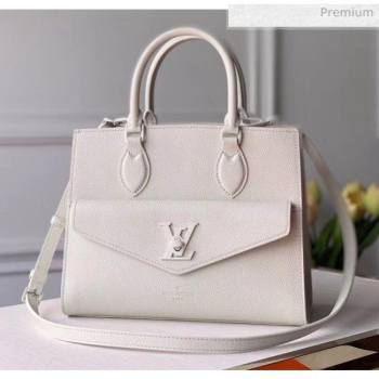 Louis Vuitton Lockme Tote PM Bag in Grainy Calfskin M55817 White 2020 (K-20060310)