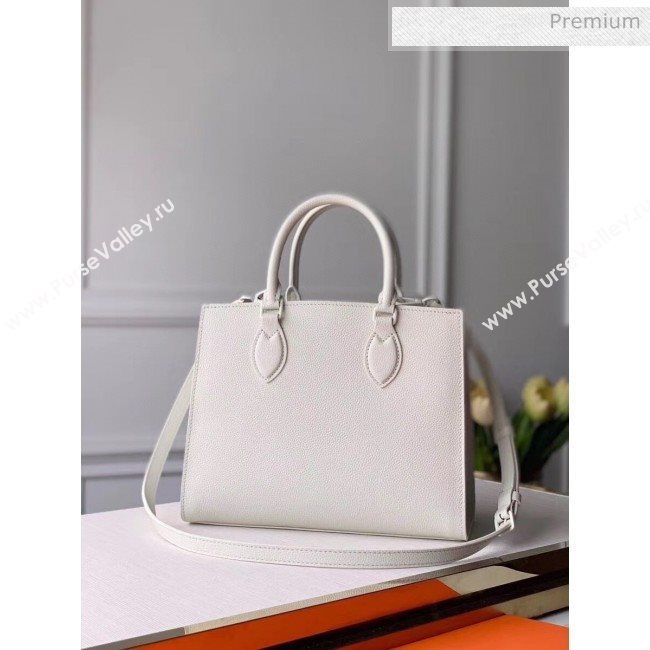 Louis Vuitton Lockme Tote PM Bag in Grainy Calfskin M55817 White 2020 (K-20060310)