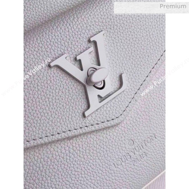 Louis Vuitton Lockme Tote PM Bag in Grainy Calfskin M55817 White 2020 (K-20060310)