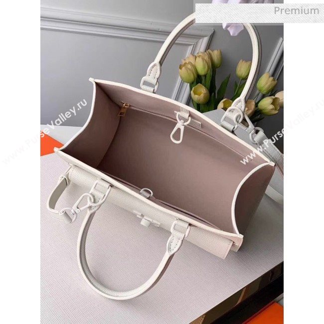 Louis Vuitton Lockme Tote PM Bag in Grainy Calfskin M55817 White 2020 (K-20060310)