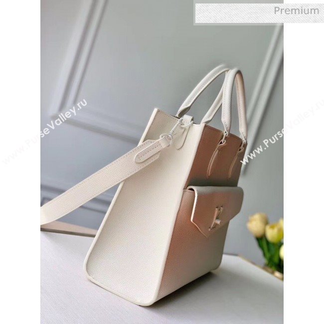 Louis Vuitton Lockme Tote MM Bag in Grainy Calfskin M55846 White 2020 (K-20060313)