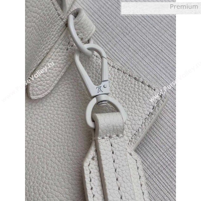 Louis Vuitton Lockme Tote MM Bag in Grainy Calfskin M55846 White 2020 (K-20060313)