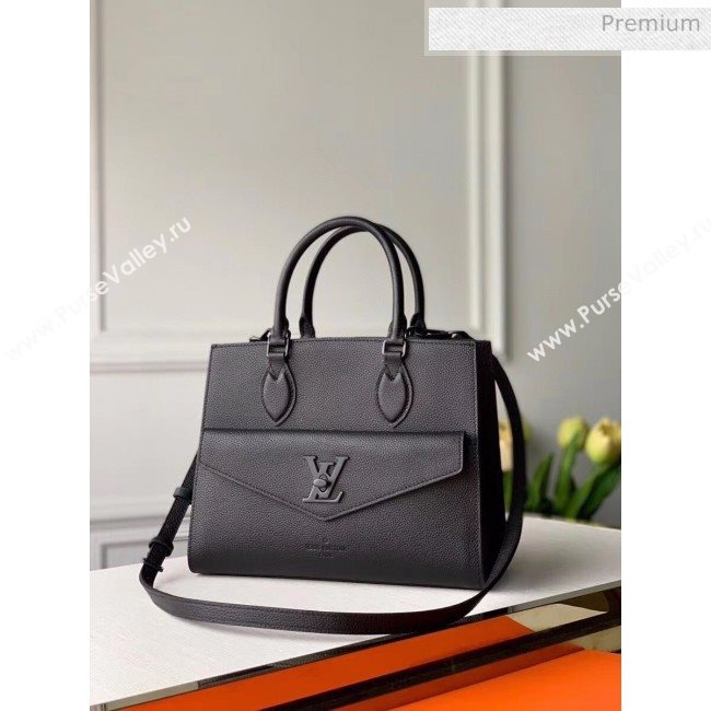 Louis Vuitton Lockme Tote PM Bag in Grainy Calfskin M55845 Black 2020 (K-20060311)