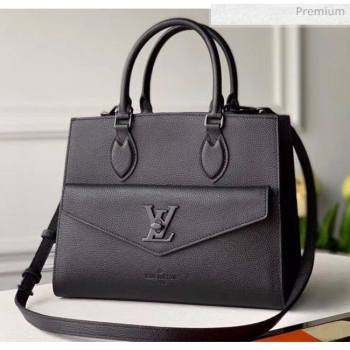 Louis Vuitton Lockme Tote PM Bag in Grainy Calfskin M55845 Black 2020 (K-20060311)