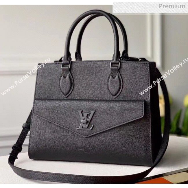 Louis Vuitton Lockme Tote PM Bag in Grainy Calfskin M55845 Black 2020 (K-20060311)