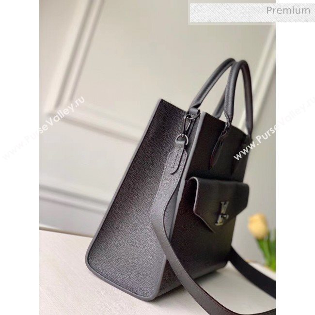 Louis Vuitton Lockme Tote MM Bag in Grainy Calfskin M55846 Black 2020 (K-20060314)