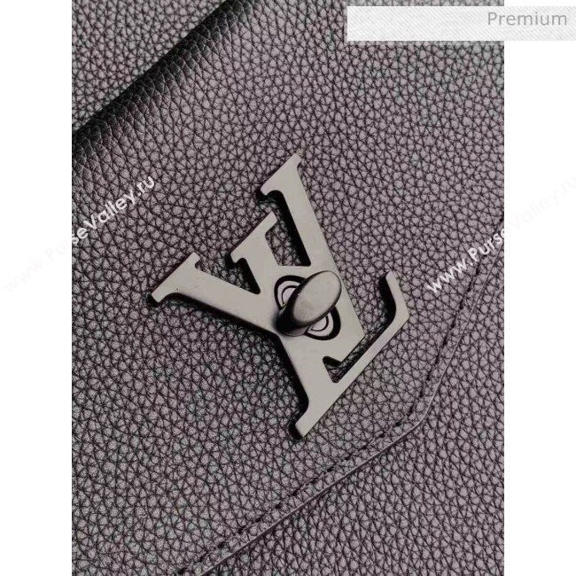 Louis Vuitton Lockme Tote MM Bag in Grainy Calfskin M55846 Black 2020 (K-20060314)