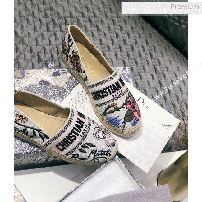 Dior Granville Espadrilles in Flower Embroidered Cotton 2020  (JC-20060416)