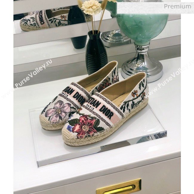 Dior Granville Espadrilles in Flower Embroidered Cotton 2020  (JC-20060416)