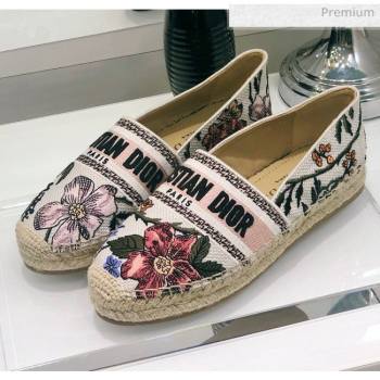 Dior Granville Espadrilles in Flower Embroidered Cotton 2020  (JC-20060416)