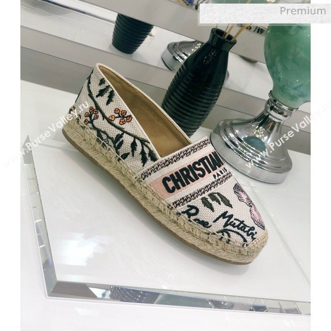Dior Granville Espadrilles in Flower Embroidered Cotton 2020  (JC-20060416)