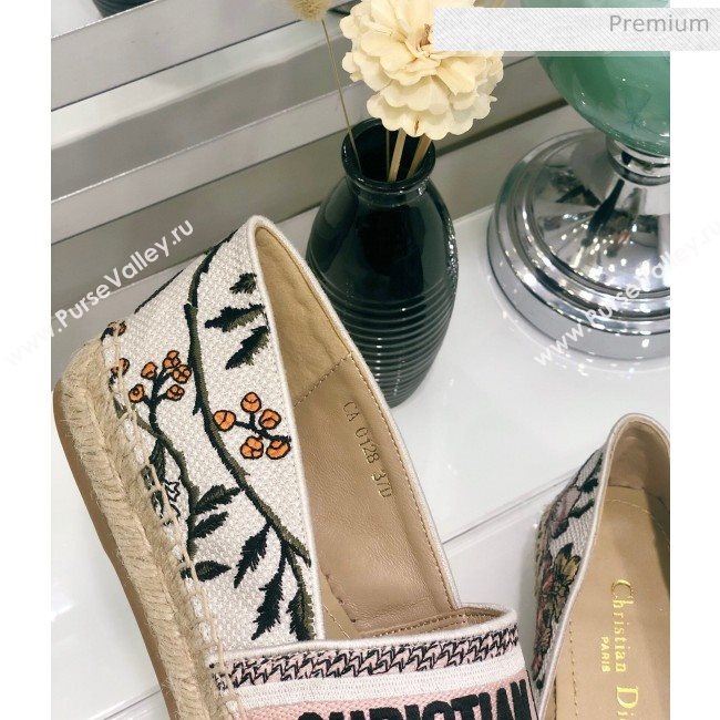 Dior Granville Espadrilles in Flower Embroidered Cotton 2020  (JC-20060416)