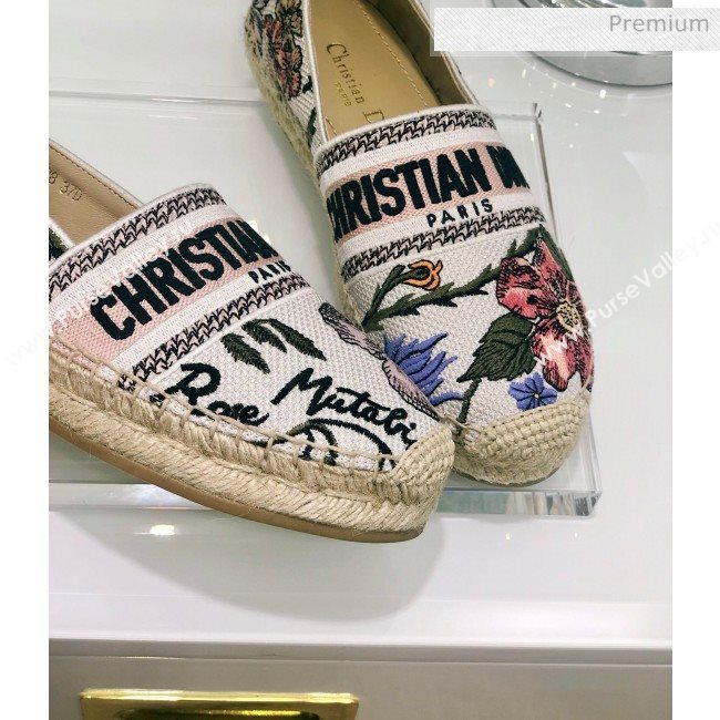 Dior Granville Espadrilles in Flower Embroidered Cotton 2020  (JC-20060416)