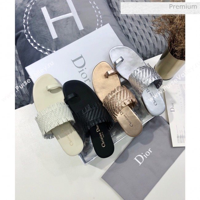 Dior Wave Sandal in Braided Lambskin Black 2020 (JC-20060417)