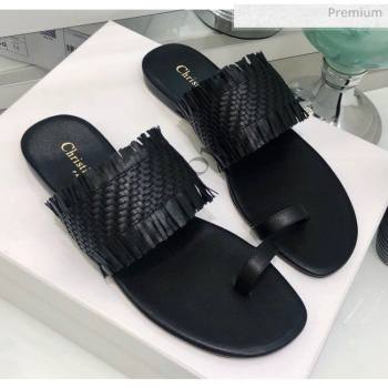 Dior Wave Sandal in Braided Lambskin Black 2020 (JC-20060417)