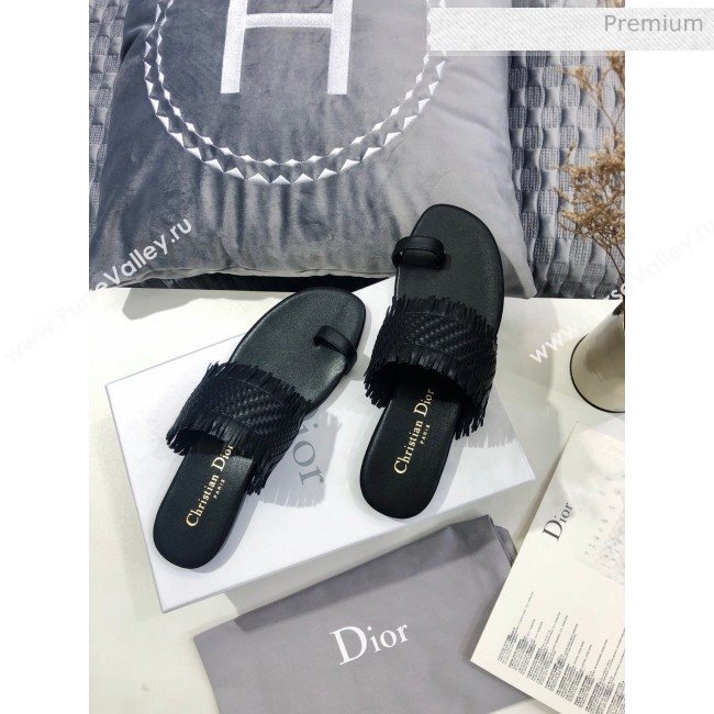 Dior Wave Sandal in Braided Lambskin Black 2020 (JC-20060417)