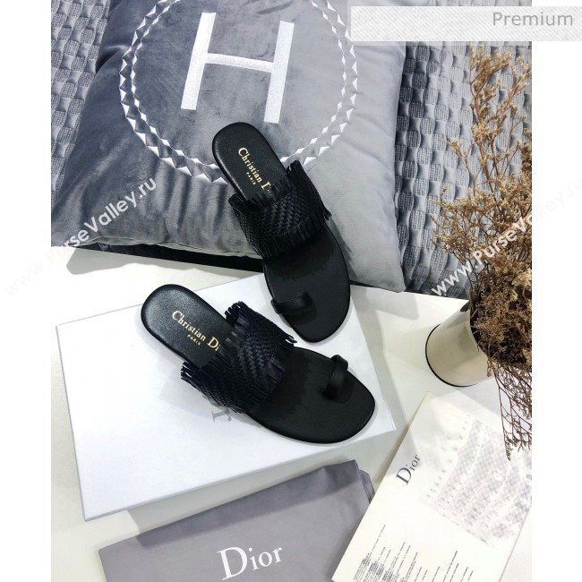 Dior Wave Sandal in Braided Lambskin Black 2020 (JC-20060417)