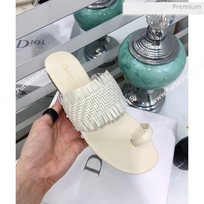 Dior Wave Sandal in Braided Lambskin White 2020 (JC-20060418)