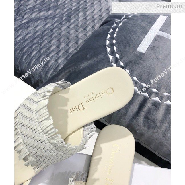 Dior Wave Sandal in Braided Lambskin White 2020 (JC-20060418)