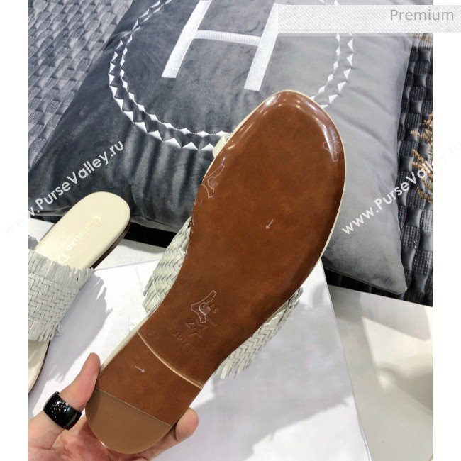 Dior Wave Sandal in Braided Lambskin White 2020 (JC-20060418)