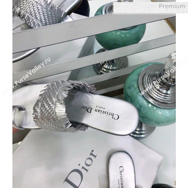 Dior Wave Sandal in Braided Lambskin Silver 2020 (JC-20060420)