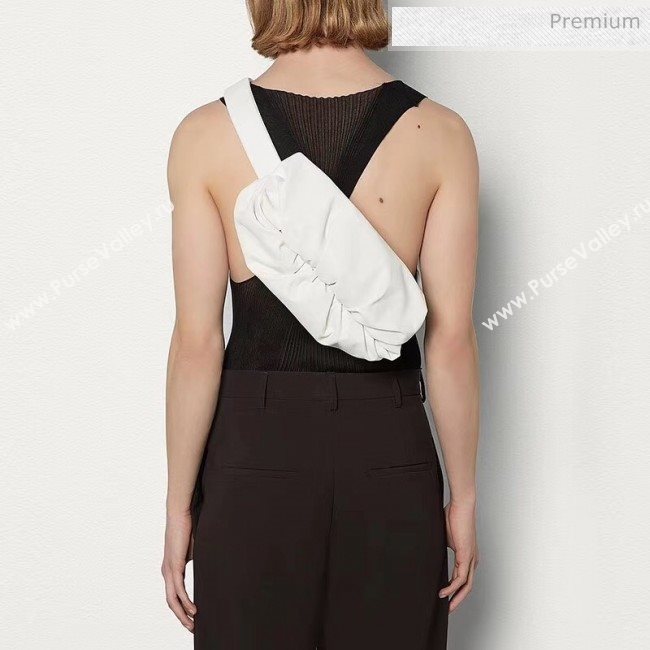 Bottega Veneta Nappa Leather The Body Pouch White 2020 (MS-20060441)