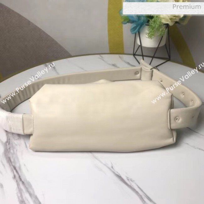Bottega Veneta Nappa Leather The Body Pouch White 2020 (MS-20060441)