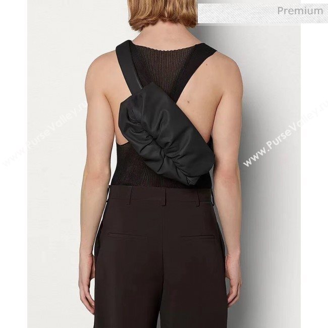 Bottega Veneta Nappa Leather The Body Pouch Black 2020 (MS-20060443)