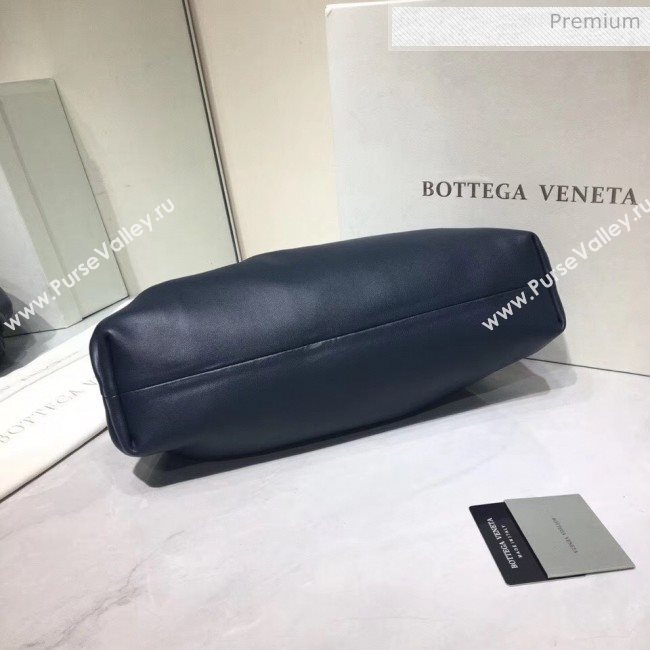 Bottega Veneta The Pouch Soft Voluminous Clutch Bag Navy Blue 2020 (MS-20060505)