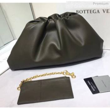 Bottega Veneta The Pouch Soft Voluminous Clutch Bag Mustard Green 2020 (MS-20060506)