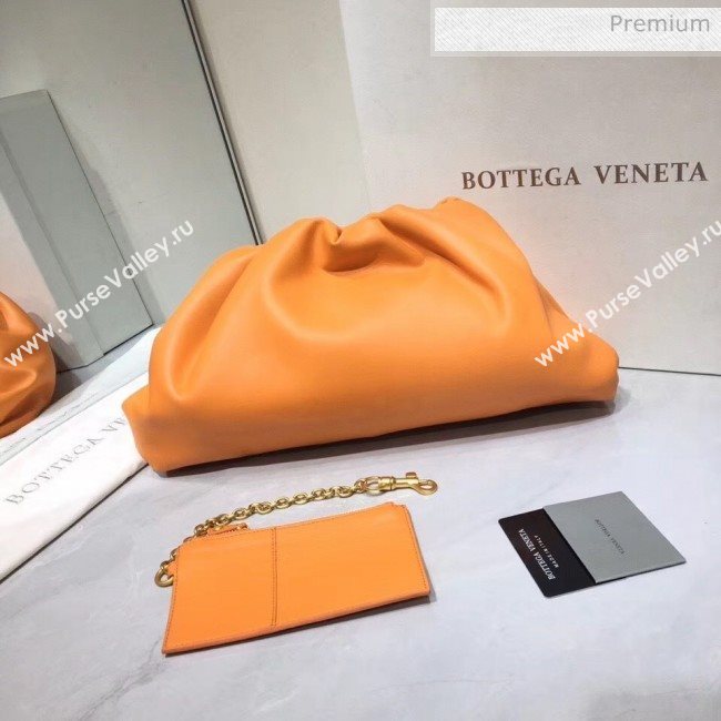 Bottega Veneta The Pouch Soft Voluminous Clutch Bag Orange 2020 (MS-20060508)