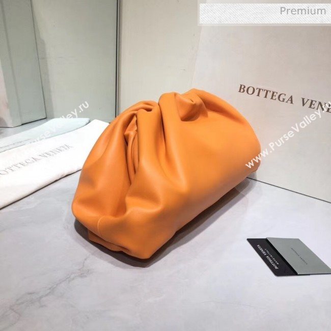 Bottega Veneta The Pouch Soft Voluminous Clutch Bag Orange 2020 (MS-20060508)