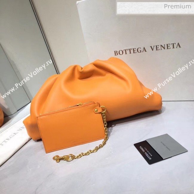 Bottega Veneta The Pouch Soft Voluminous Clutch Bag Orange 2020 (MS-20060508)