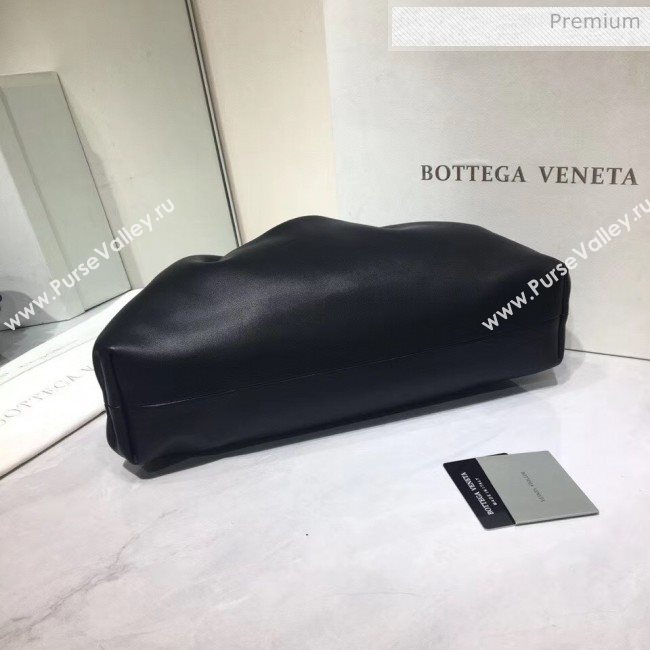 Bottega Veneta The Pouch Soft Voluminous Clutch Bag Black 2020 (MS-20060509)