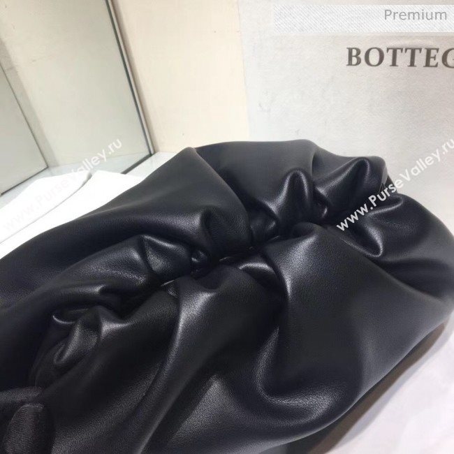 Bottega Veneta The Pouch Soft Voluminous Clutch Bag Black 2020 (MS-20060509)