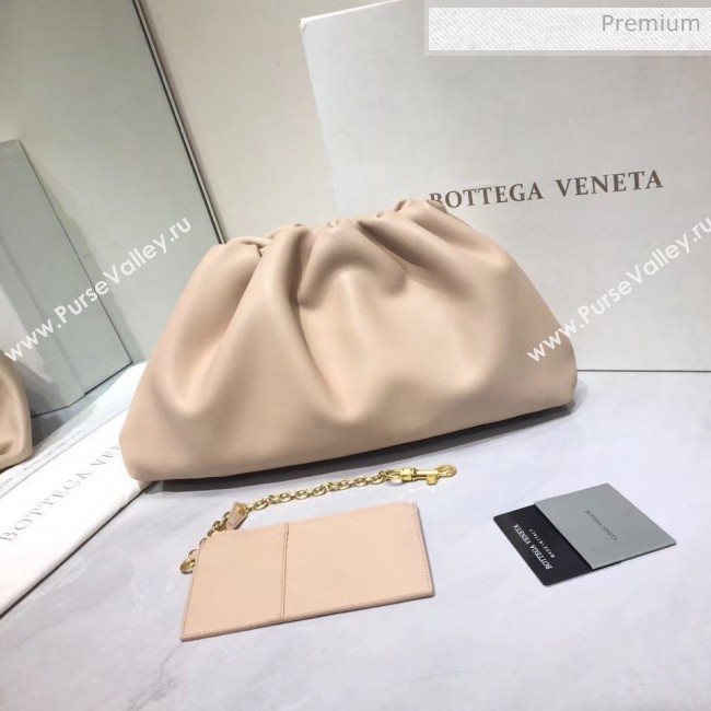 Bottega Veneta The Pouch Soft Voluminous Clutch Bag Cream 2020 (MS-20060507)