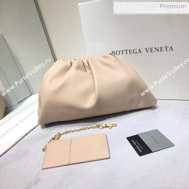 Bottega Veneta The Pouch Soft Voluminous Clutch Bag Cream 2020 (MS-20060507)