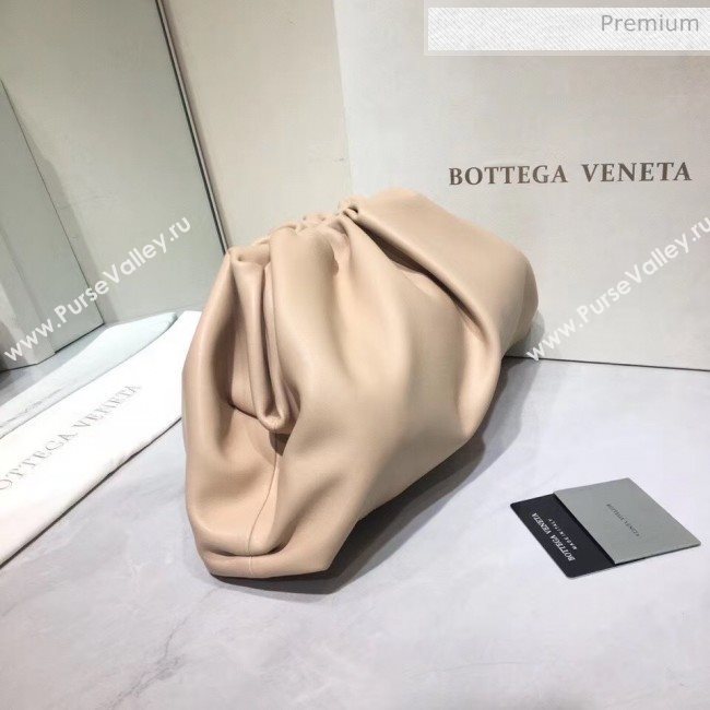 Bottega Veneta The Pouch Soft Voluminous Clutch Bag Cream 2020 (MS-20060507)