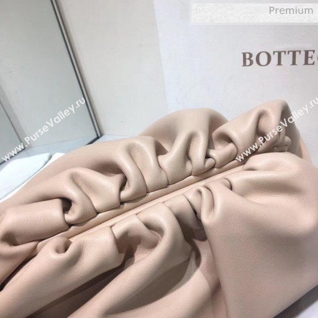 Bottega Veneta The Pouch Soft Voluminous Clutch Bag Cream 2020 (MS-20060507)