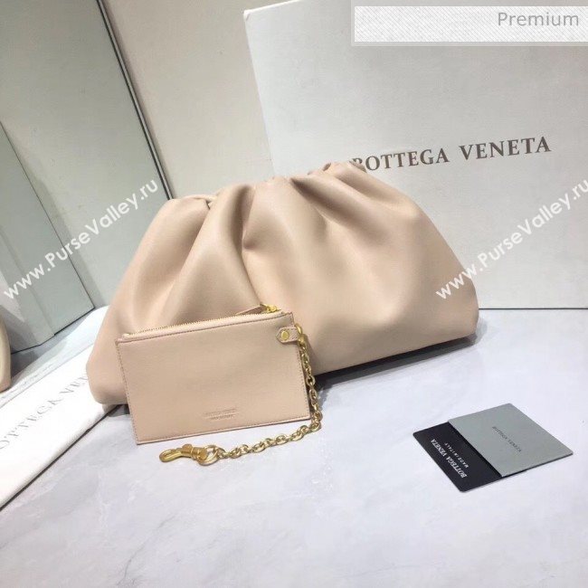 Bottega Veneta The Pouch Soft Voluminous Clutch Bag Cream 2020 (MS-20060507)