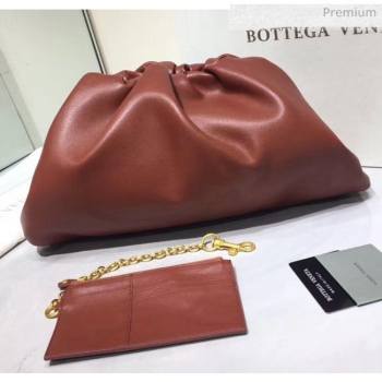 Bottega Veneta The Pouch Soft Voluminous Clutch Bag Rust 2020 (MS-20060512)