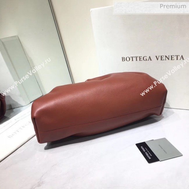 Bottega Veneta The Pouch Soft Voluminous Clutch Bag Rust 2020 (MS-20060512)